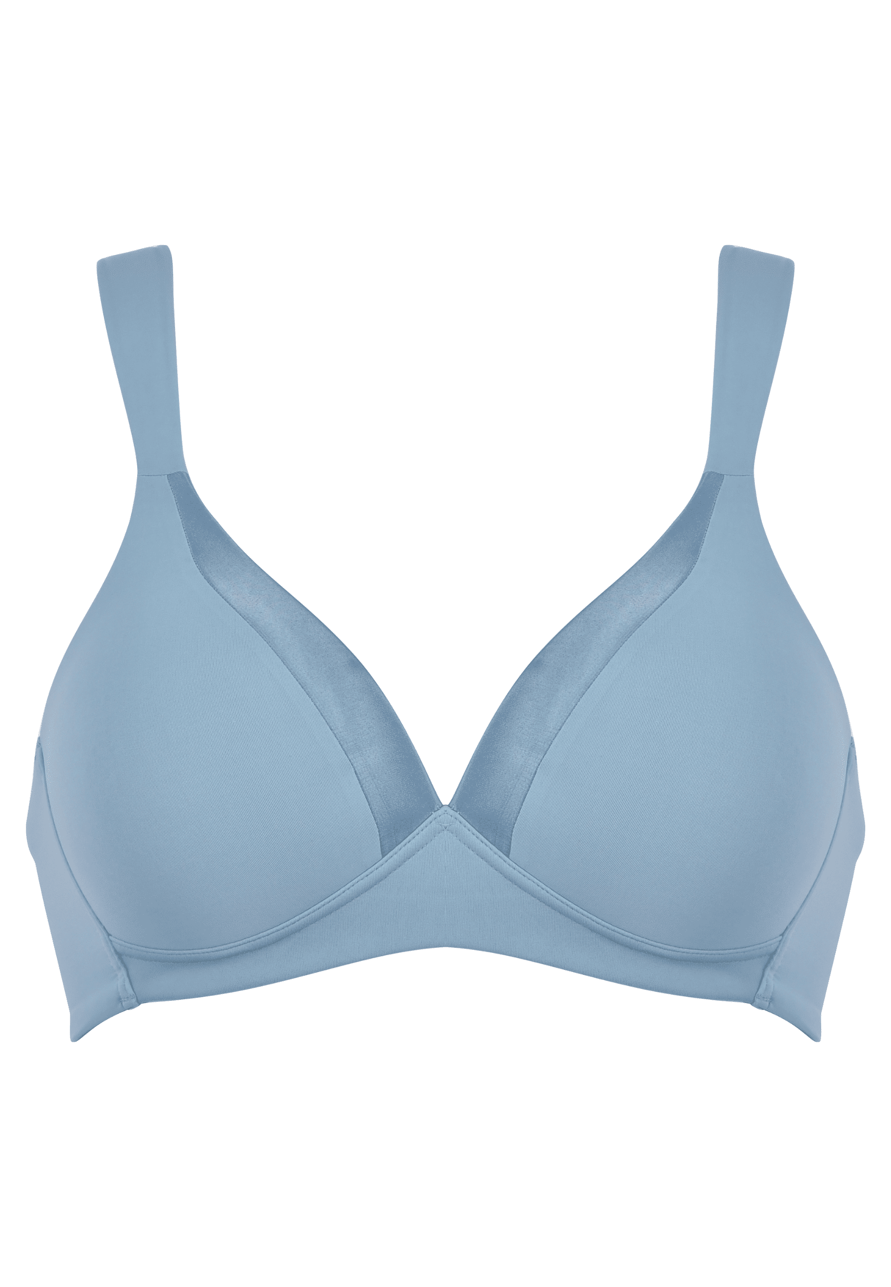 Voorzijde productafbeelding soft bh met glansband in de kleur matcha van het merk Naturana