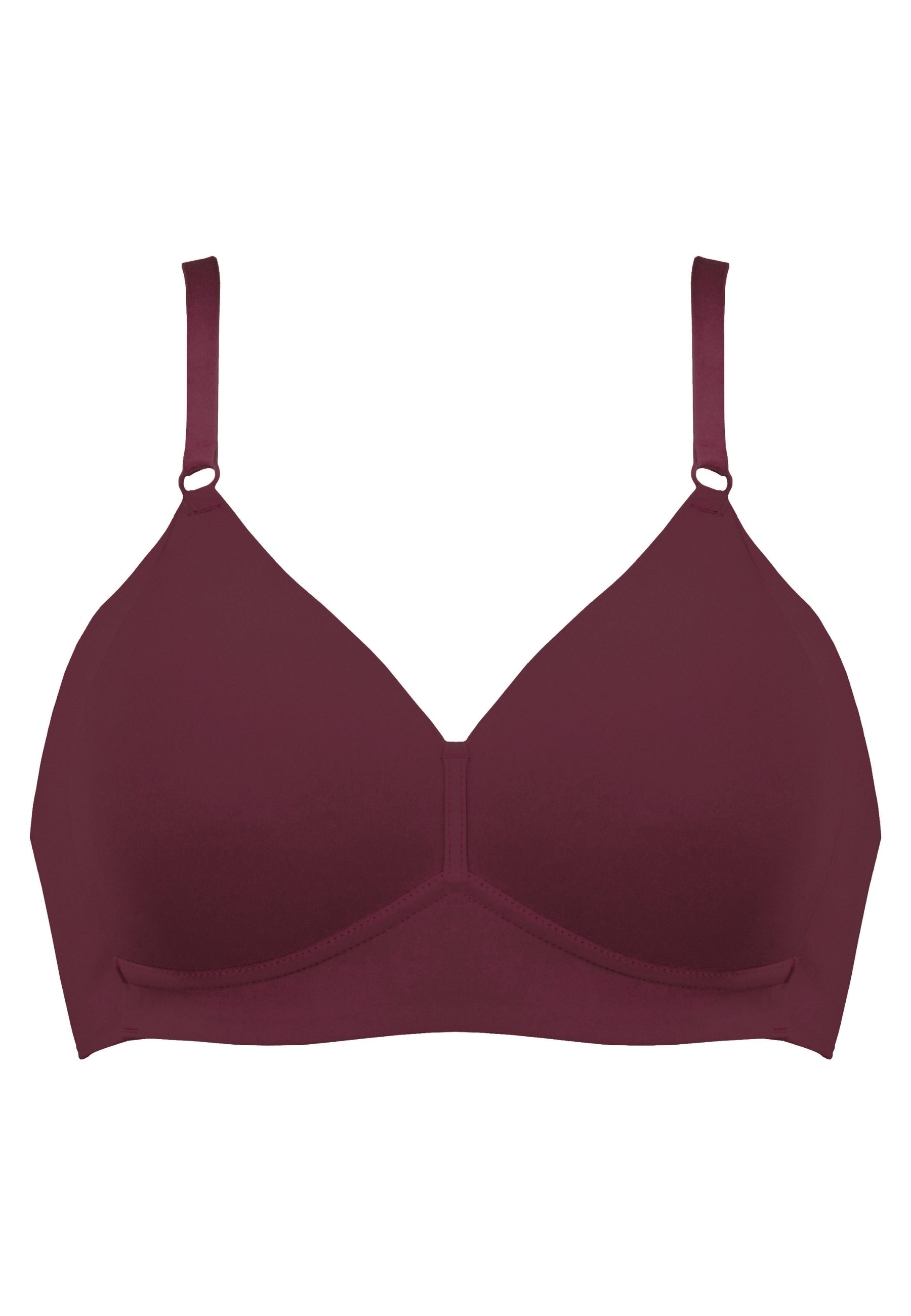 Voorzijde productafbeelding side smoother bh in de kleur burgundy van het merk Naturana