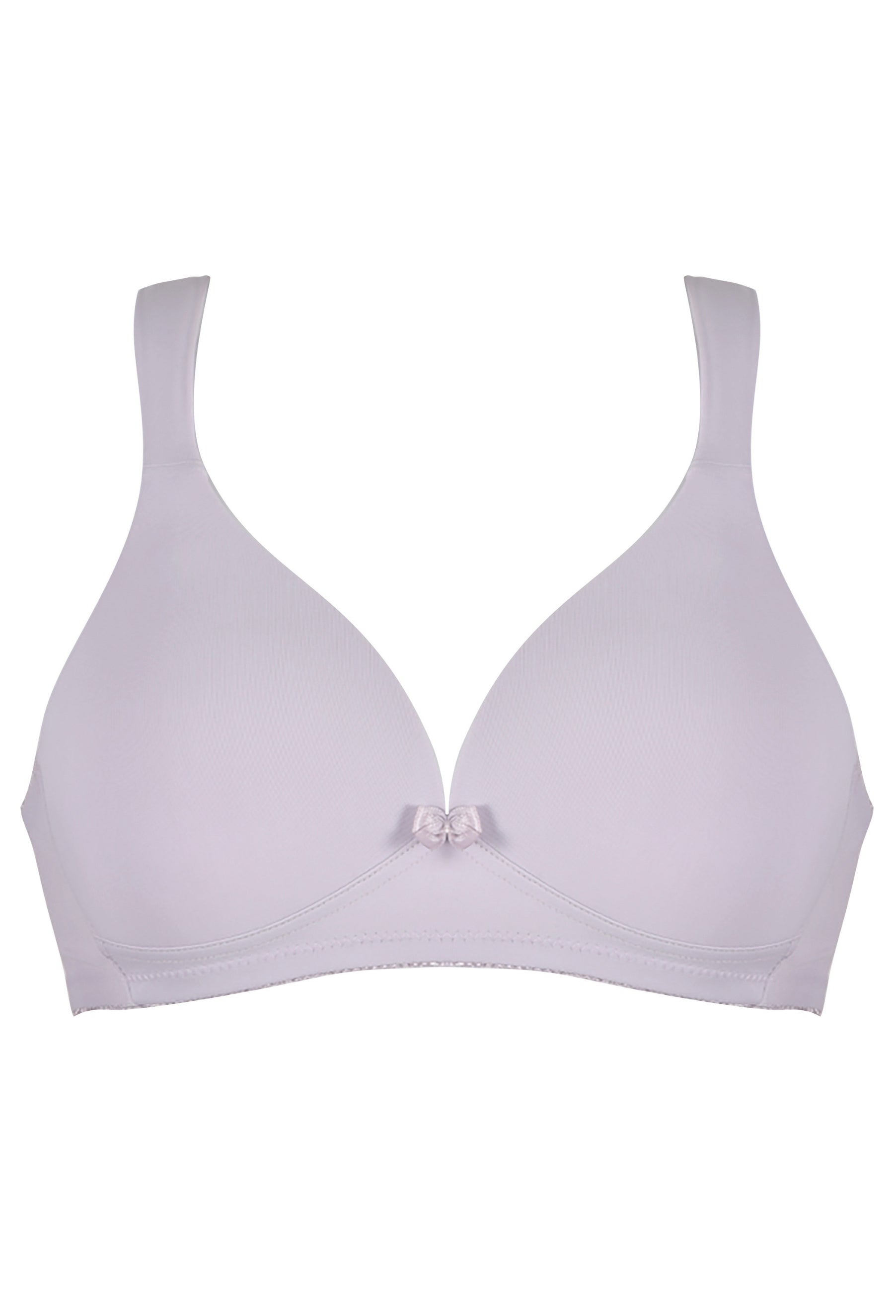 Voorzijde productafbeelding soft bh met brede bandjes in de kleur blueberry cream van het merk Naturana