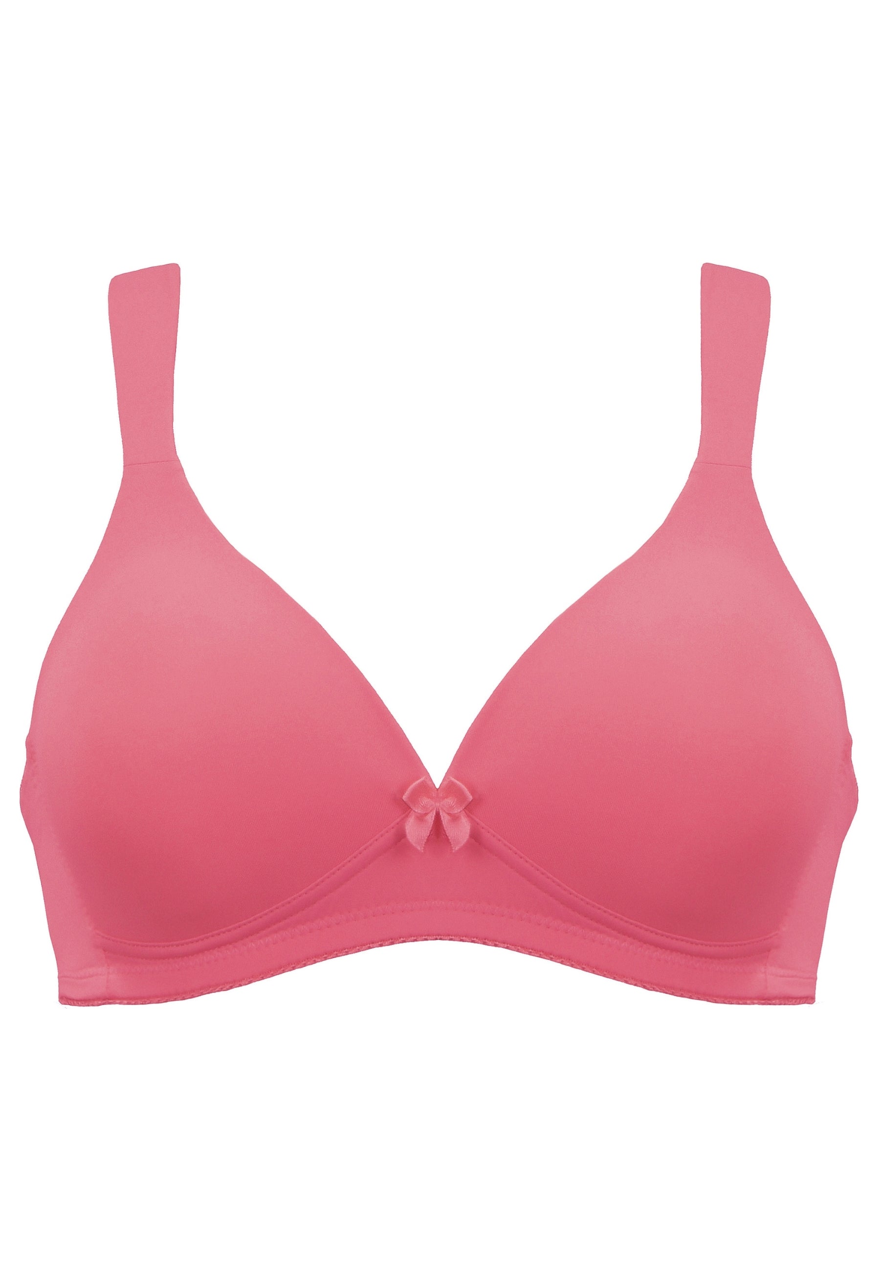 Voorzijde productafbeelding soft bh met brede bandjes in de kleur rasberry mousse van het merk Naturana