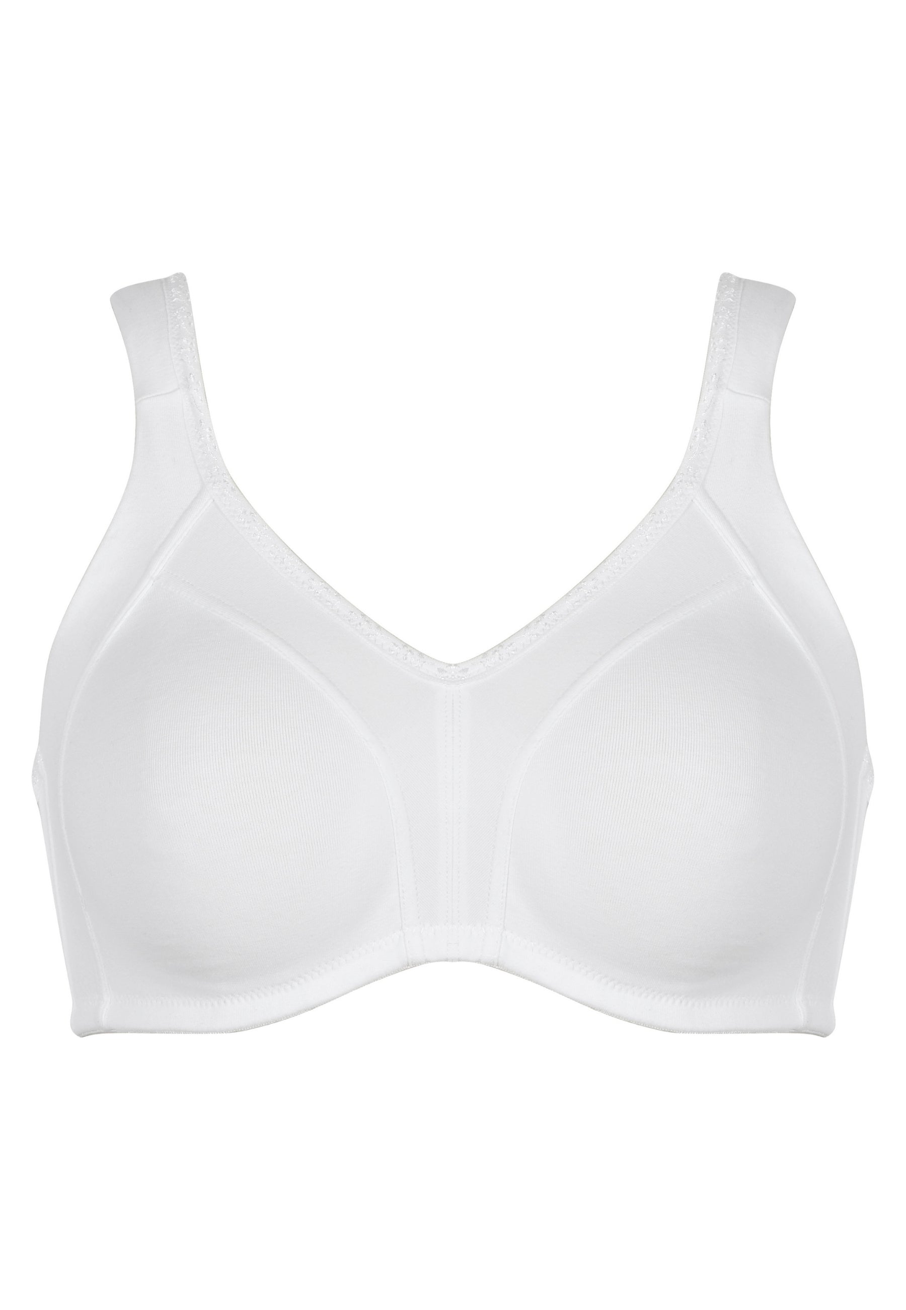 Voorzijde productafbeelding katoenen minimizer bh met side smoother in de kleur wit van het merk Naturana