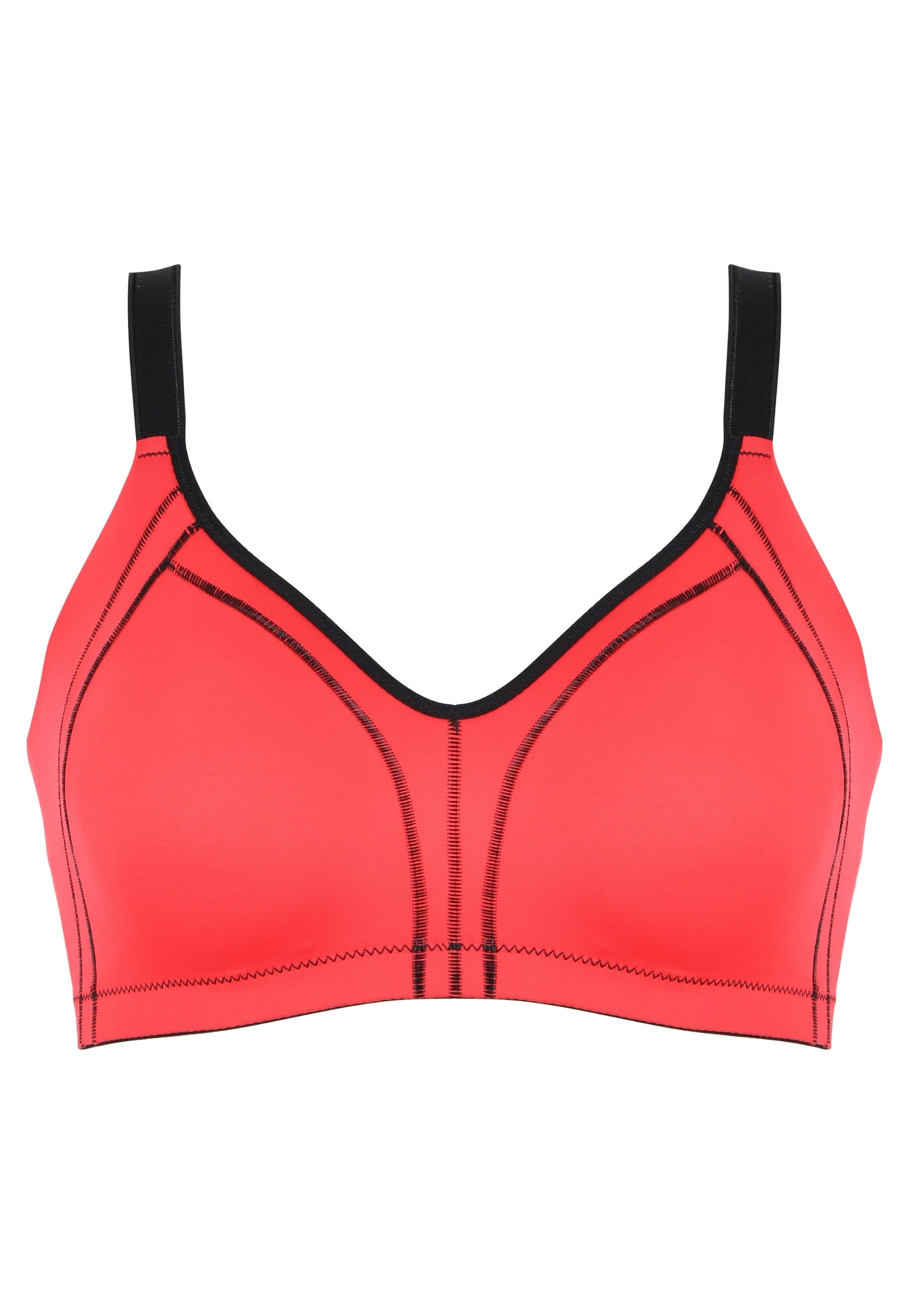 Voorzijde productafbeelding minimizer bh met side smoother in de kleur rood van het merk Naturana