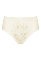 Voorzijde productafbeelding minimizer slip met bloemenpatroon in de kleur ivoor van het merk Naturana