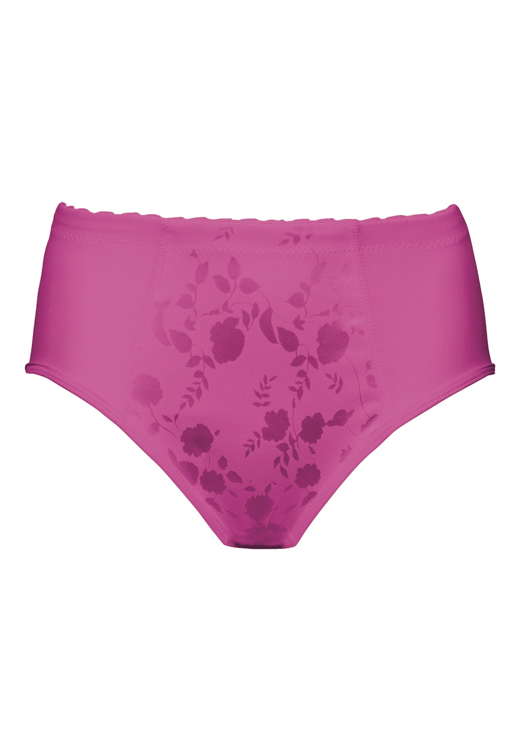 Voorzijde productafbeelding minimizer slip met bloemenpatroon in de kleur purple orchid van het merk Naturana