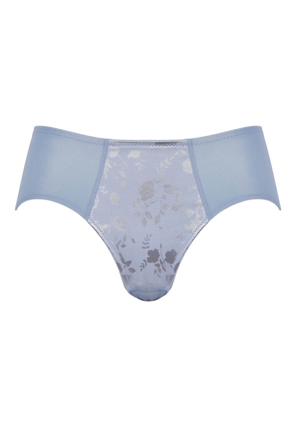 Voorzijde minimizer slip met bloemenpatroon in de kleur raindrops van het merk Naturana