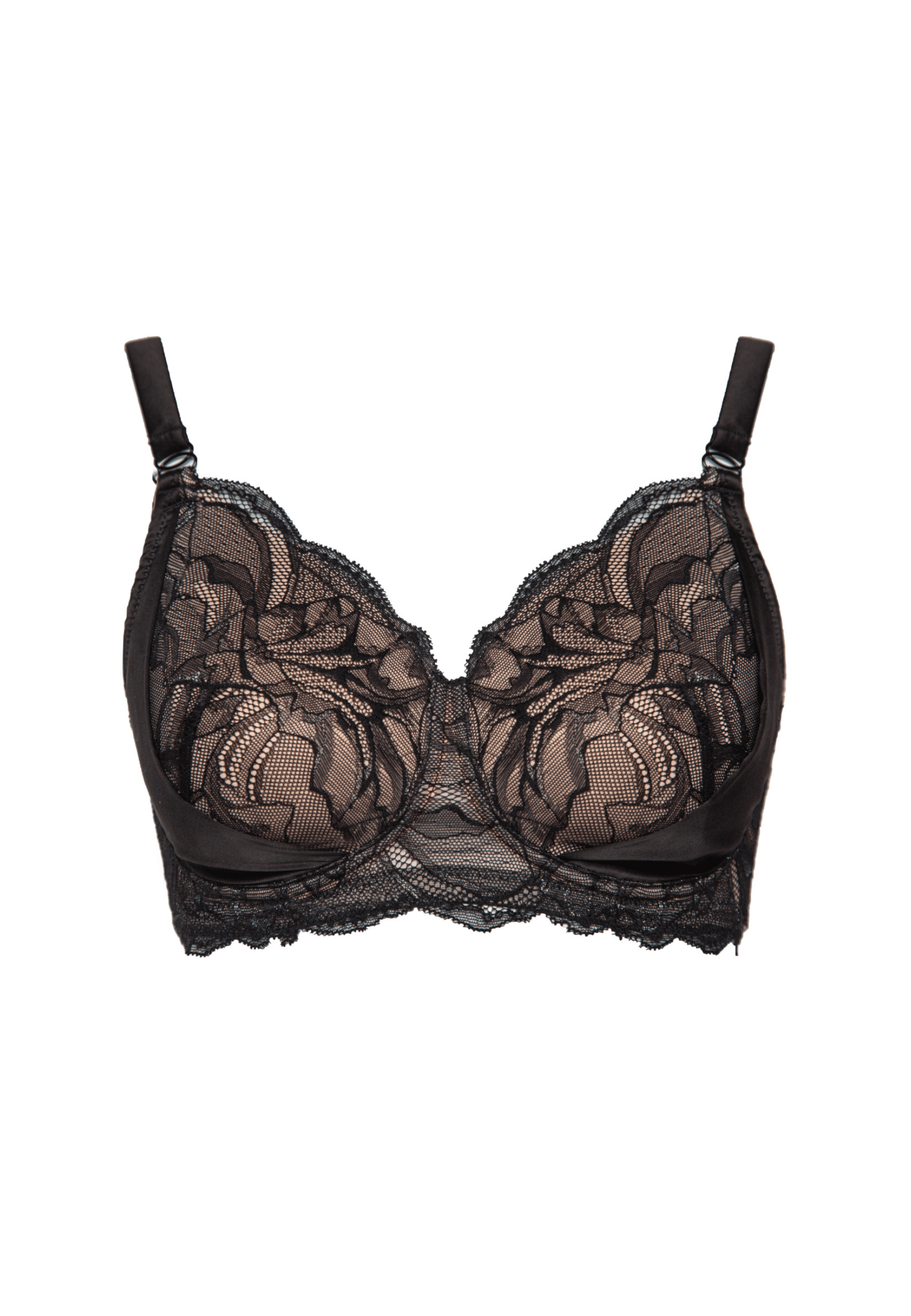 Voorzijde productafbeelding boston prothese bh in de kleur zwart van het merk Megami