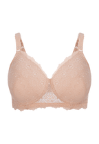 Voorzijde productafbeelding salsa prothese bh in de kleur beige van het merk Megami