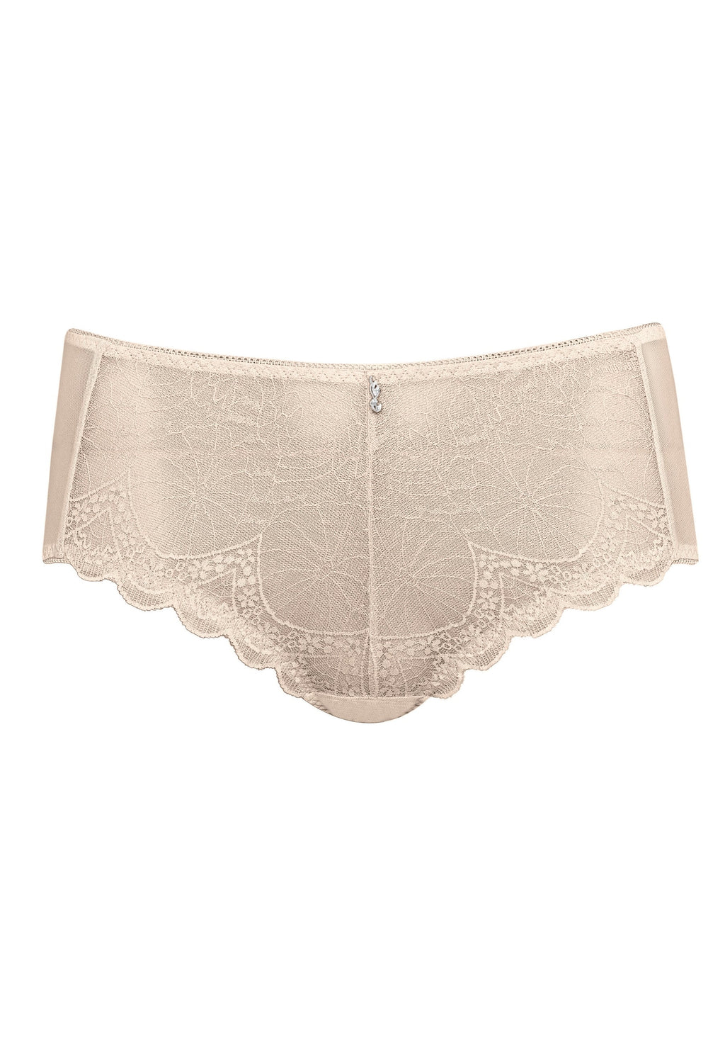 Voorzijde productafbeelding slip met kant in de kleur beige van het merk Naturana 