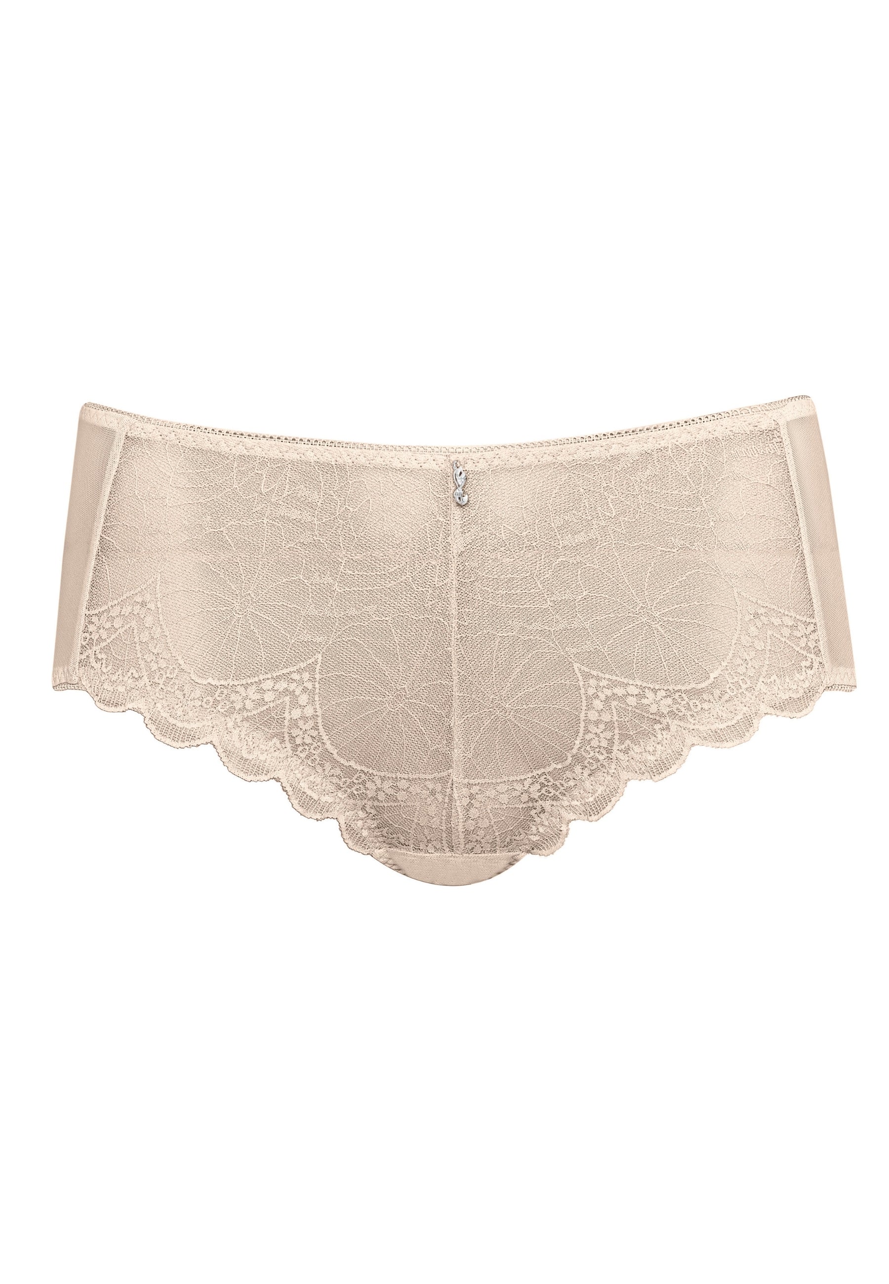 Voorzijde productafbeelding slip met kant in de kleur beige van het merk Naturana 
