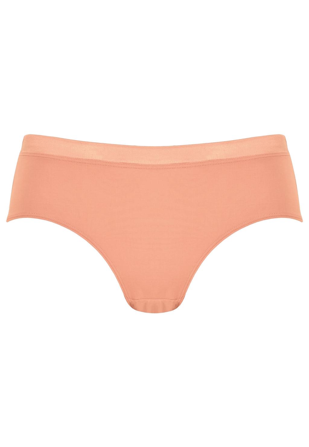 Voorzijde productafbeelding slip met glansband in de kleur peach pink van het merk Naturana 