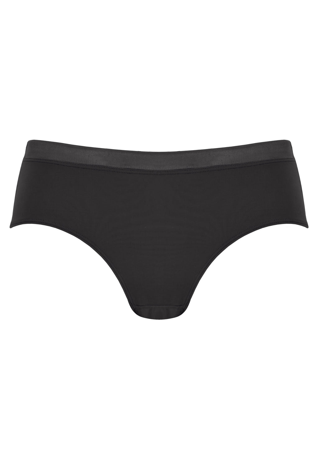 Voorzijde productafbeelding slip met glansband in de kleur zwart van het merk Naturana 