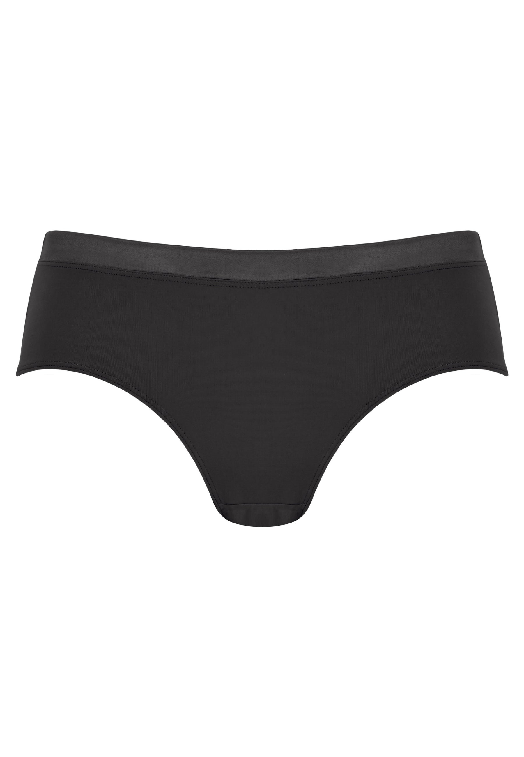 Voorzijde productafbeelding slip met glansband in de kleur zwart van het merk Naturana 