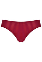 Voorzijde productafbeelding slip met strepen in de kleur burgundy van het merk Naturana