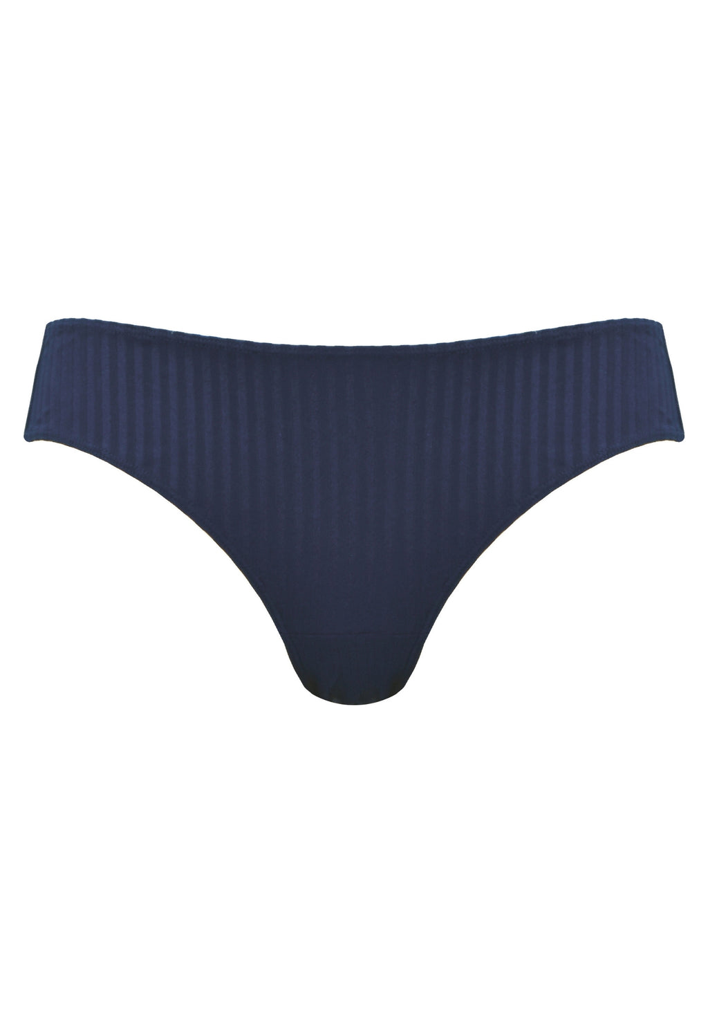 Voorzijde productafbeelding slip met strepen in de kleur navy van het merk Naturana