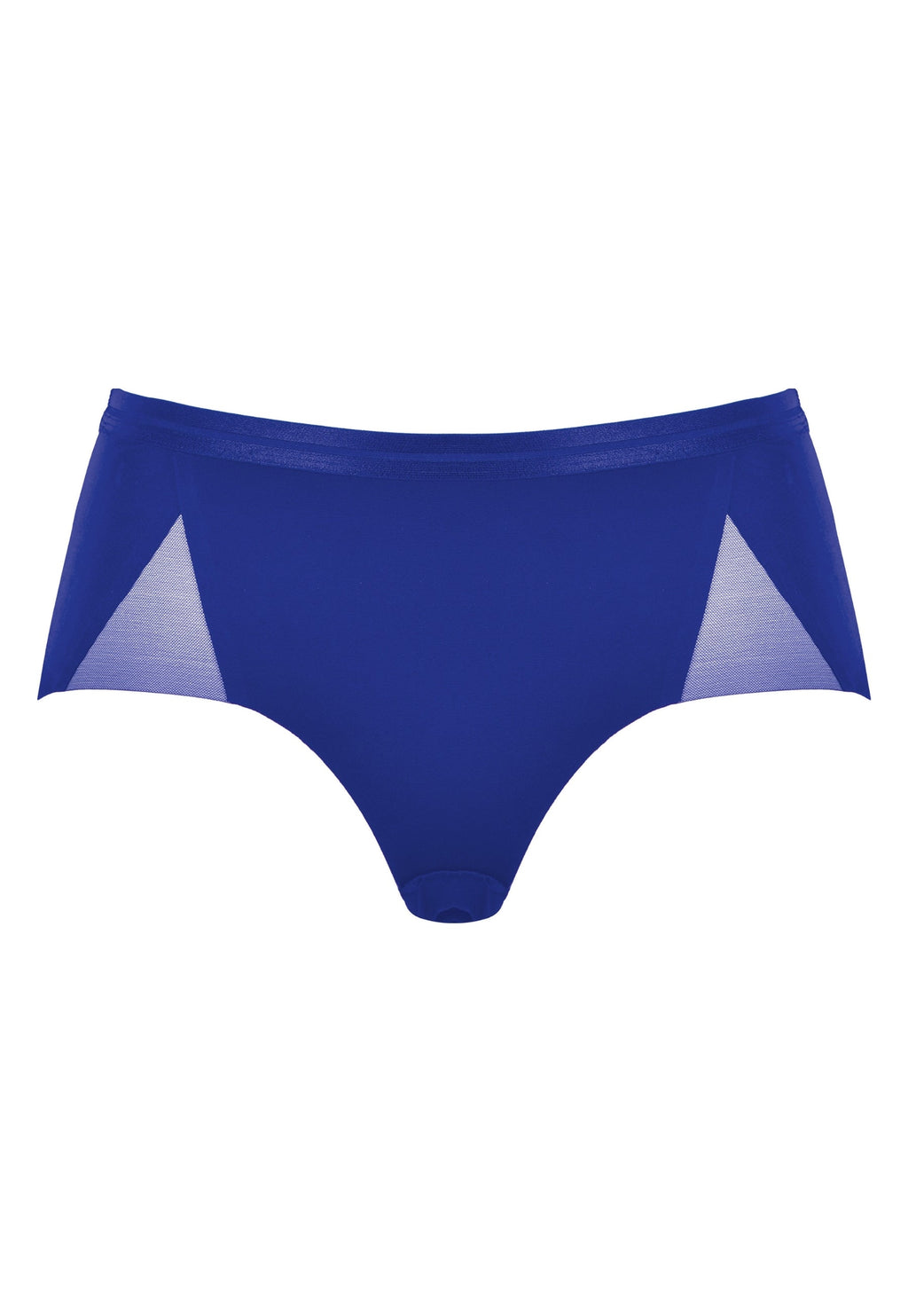 Voorzijde productafbeelding slip met mesh detail in de kleur indigo van het merk Naturana 