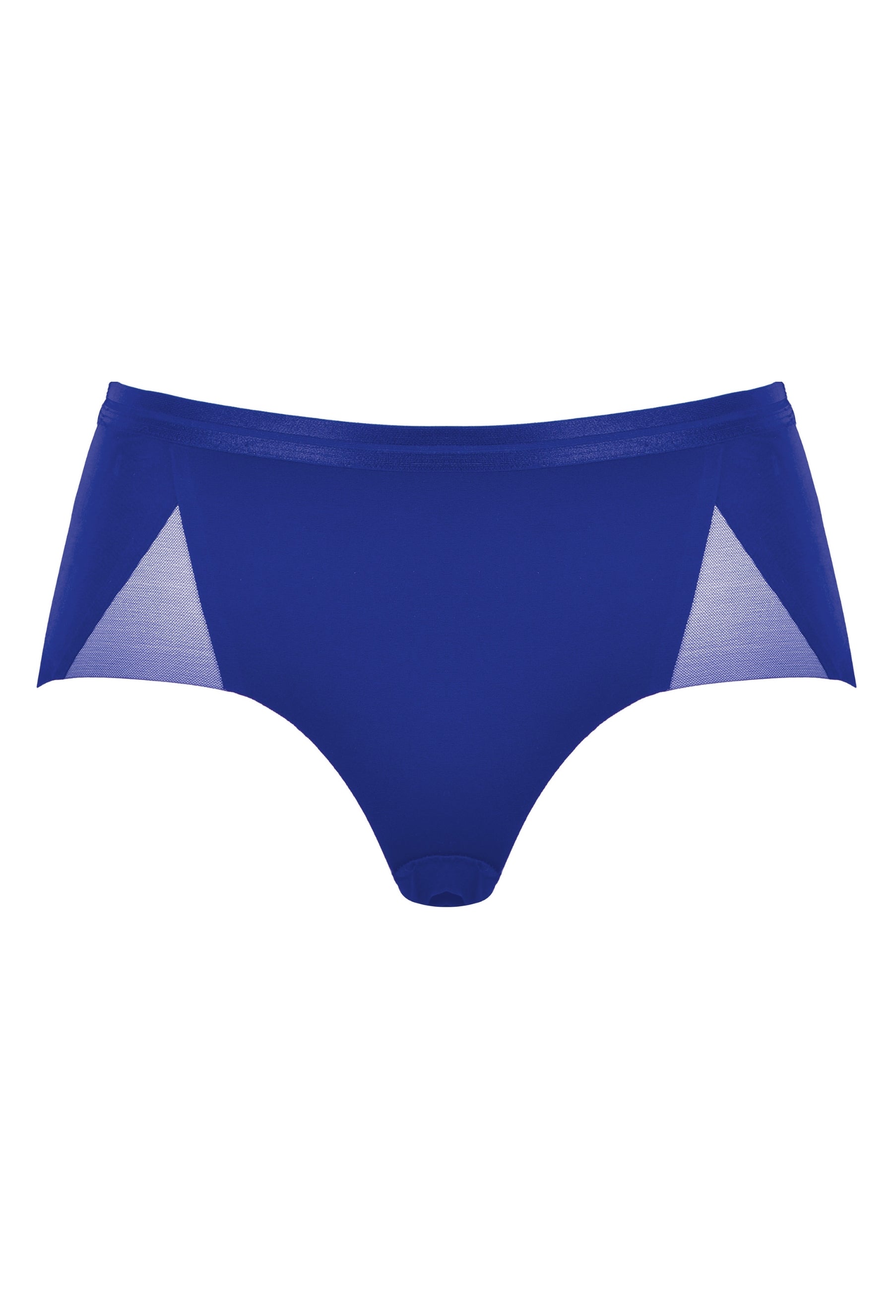 Voorzijde productafbeelding slip met mesh detail in de kleur indigo van het merk Naturana 