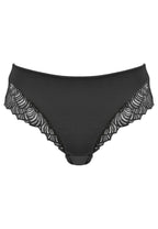 Voorzijde productafbeelding  hipster met gerecycled kant in de kleur zwart van het merk Naturana 