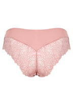 Achterzijde productafbeelding hipster met gerecycled kant in de kleur pink rose van het merk Naturana 