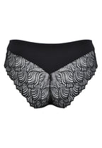 Achterzijde productafbeelding hipster met gerecycled kant in de kleur zwart van het merk Naturana 