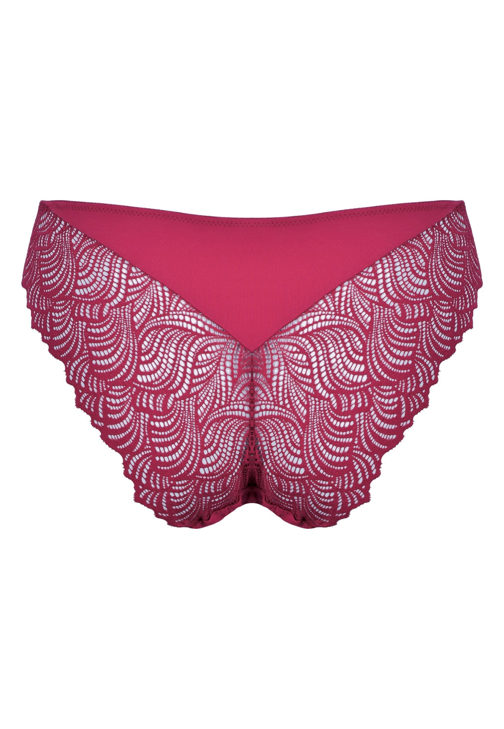 Achterzijde productafbeelding slip met gerecycled kant in de kleur casis van het merk Naturana