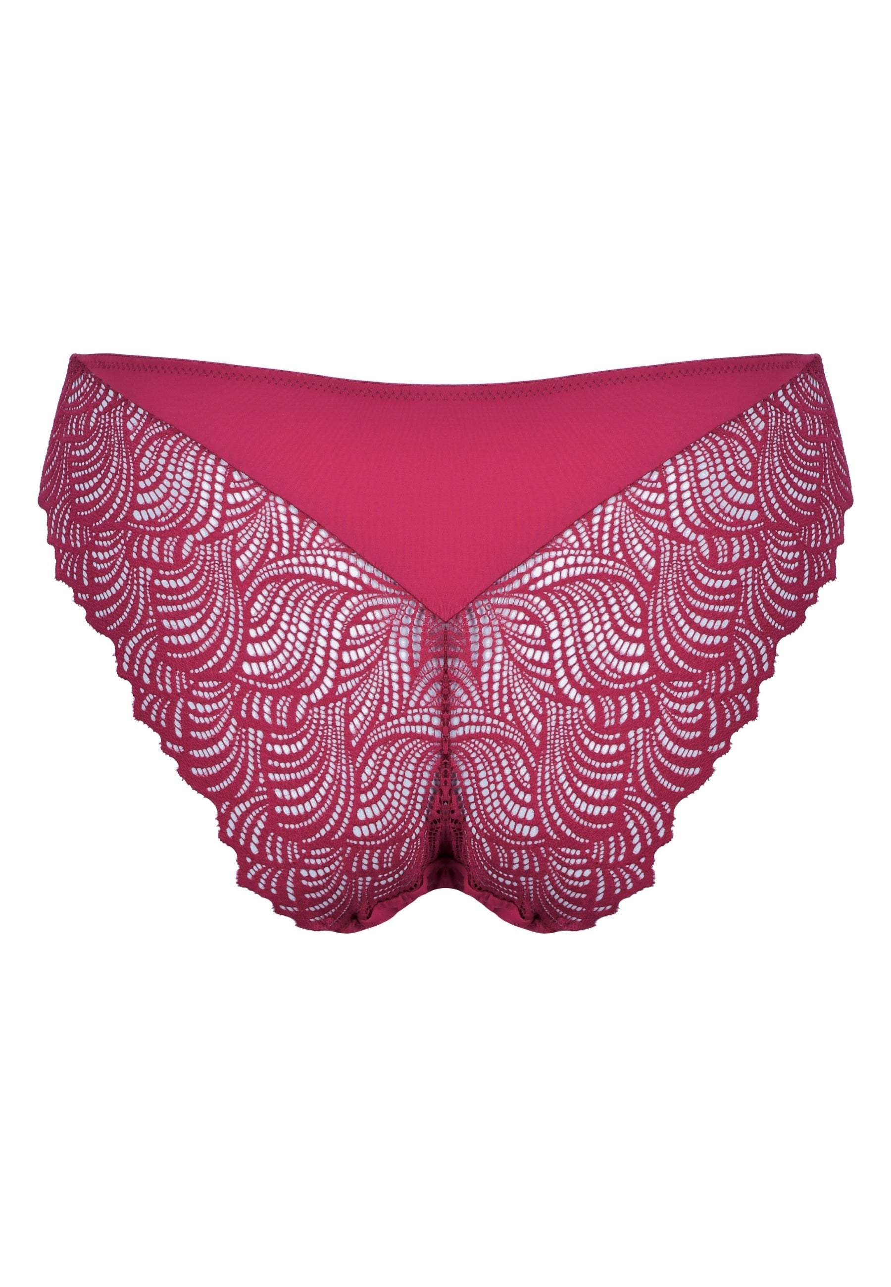 Achterzijde productafbeelding slip met gerecycled kant in de kleur casis van het merk Naturana