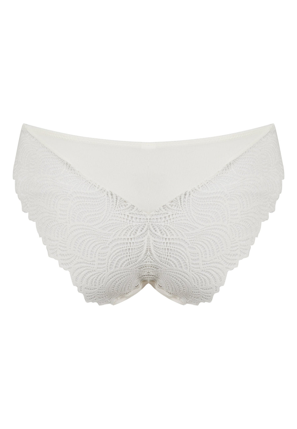 Achterzijde productafbeelding slip met gerecycled kant in de kleur ecru van het merk Naturana