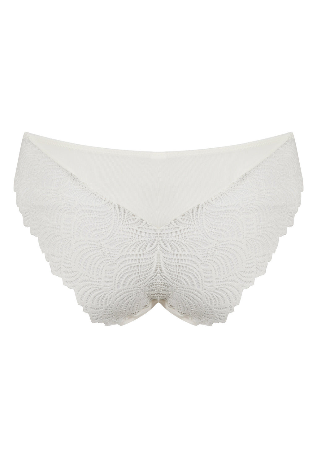 Achterzijde productafbeelding slip met gerecycled kant in de kleur ecru van het merk Naturana