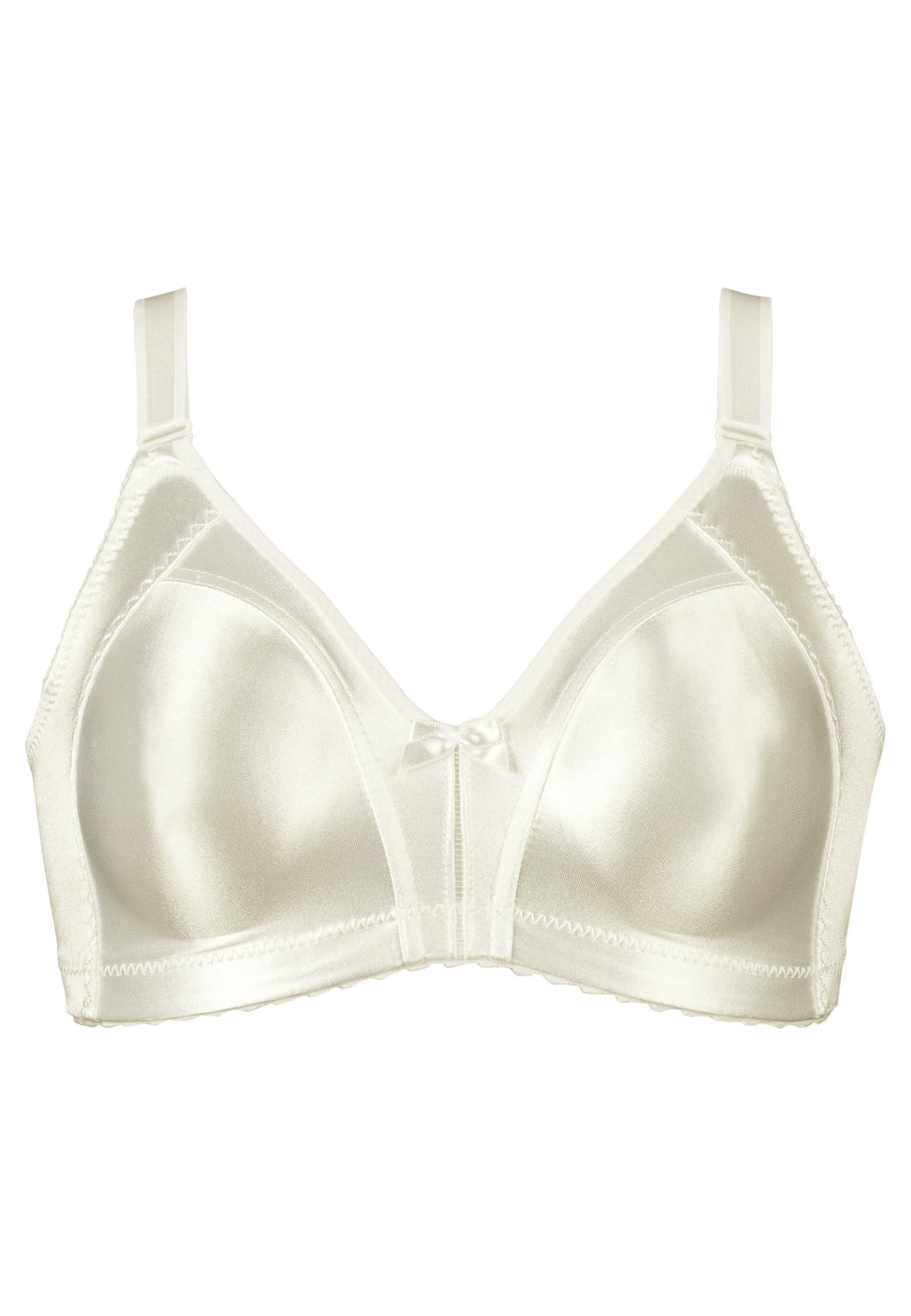 Voorzijde productafbeelding minimizer bh met glanzend effect in de kleur ivoor van het merk Naturana 