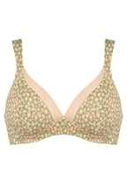 Voorzijde productafbeelding soft bh met glansband in de kleur rose olive van het merk Naturana 