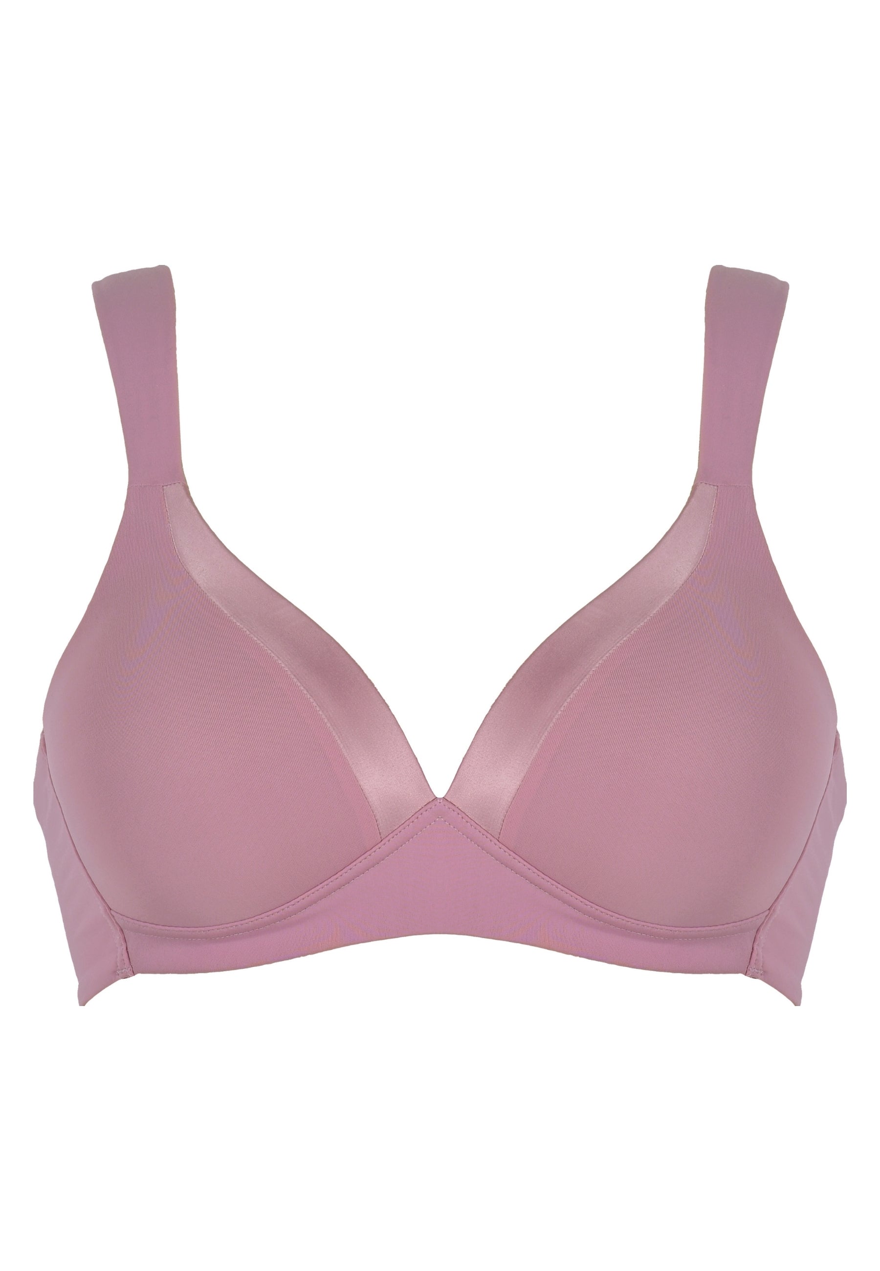 Voorzijde productafbeelding soft bh met glansband in de kleur smoked orchid van het merk Naturana 