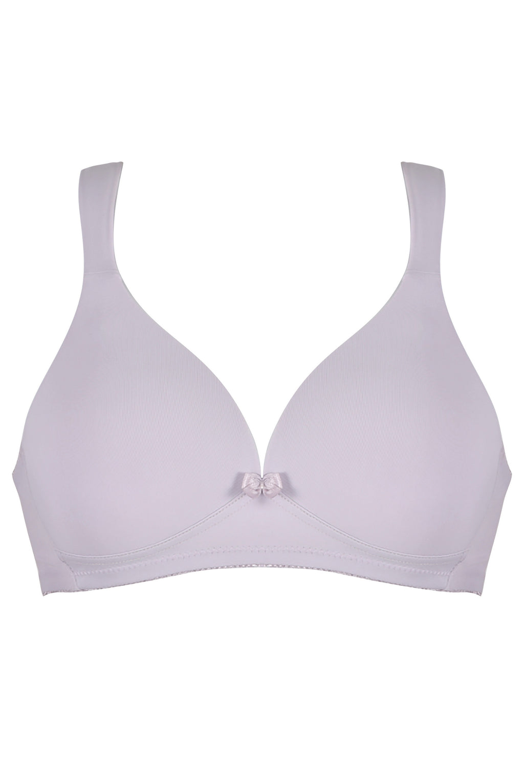 Voorzijde productafbeelding soft bh met brede bandjes in de kleur blueberry cream van het merk Naturana