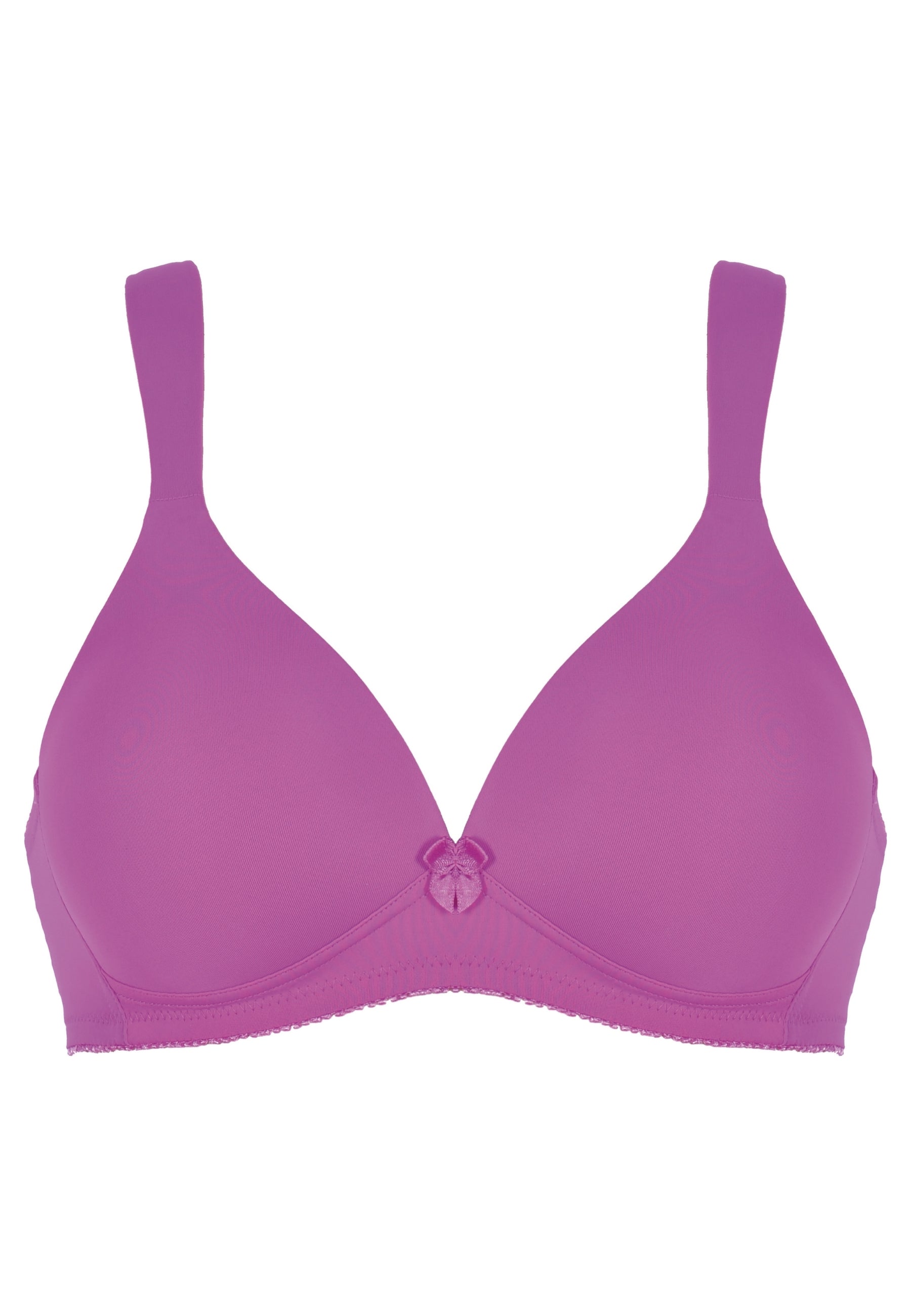 Voorzijde productafbeelding soft bh met brede bandjes in de kleur purple orchid van het merk Naturana