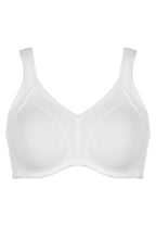 Voorzijde productafbeelding katoenen minimizer bh met side smoother in de kleur wit van het merk Naturana