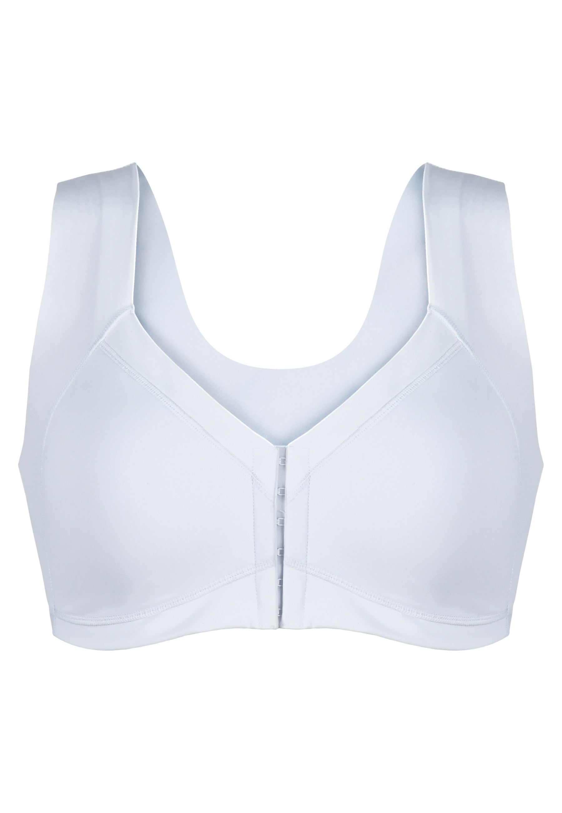 Voorzijde productafbeelding soft bh met voorsluiting in de kleur wit van het merk Naturana