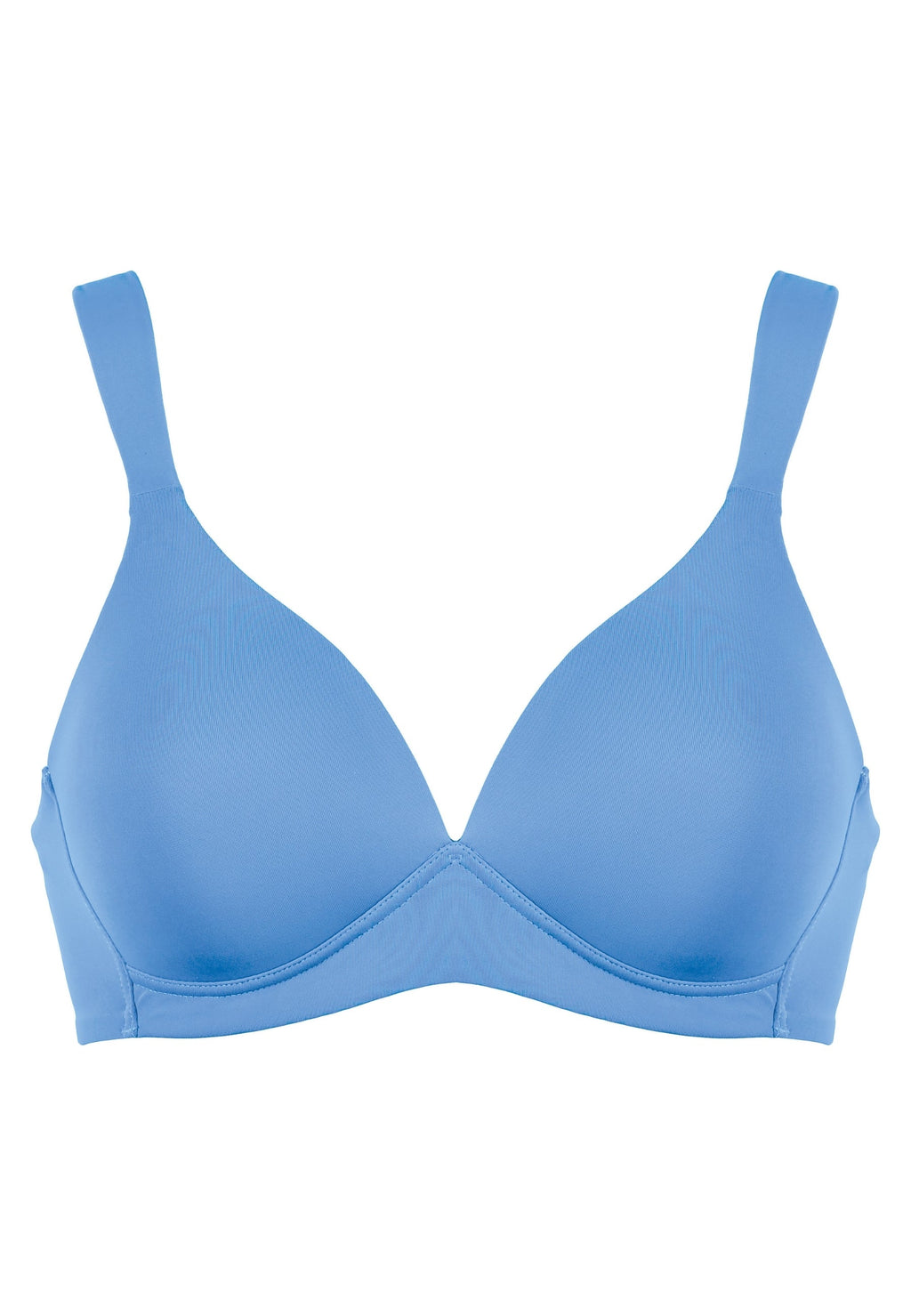 Voorzijde productafbeelding soft bh met brede bandjes in de kleur marina blue van het merk Naturana