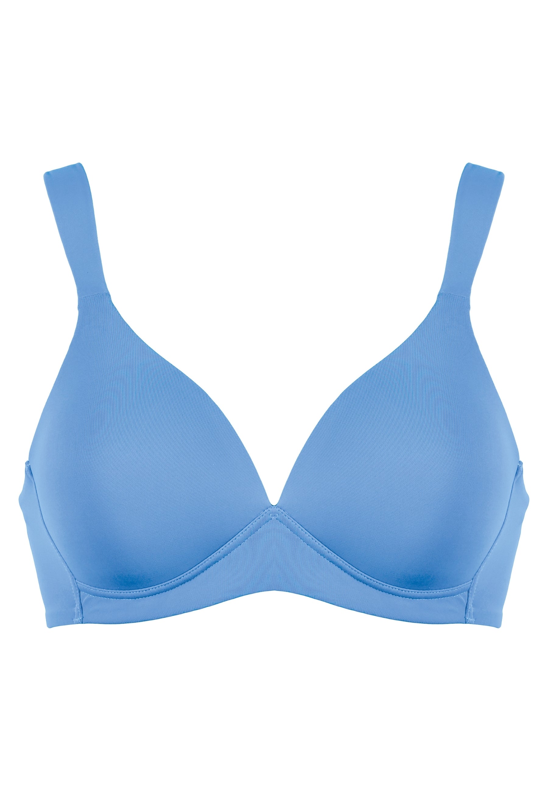 Voorzijde productafbeelding soft bh met brede bandjes in de kleur marina blue van het merk Naturana