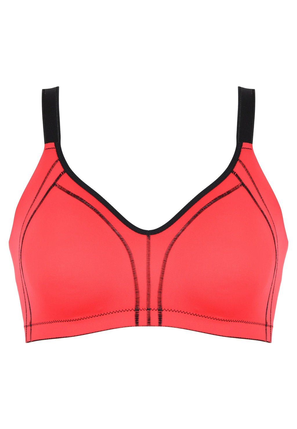 Voorzijde productafbeelding minimizer bh met side smoother in de kleur rood van het merk Naturana