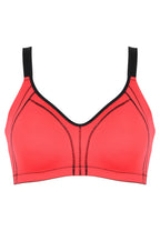 Voorzijde productafbeelding minimizer bh met side smoother in de kleur rood van het merk Naturana