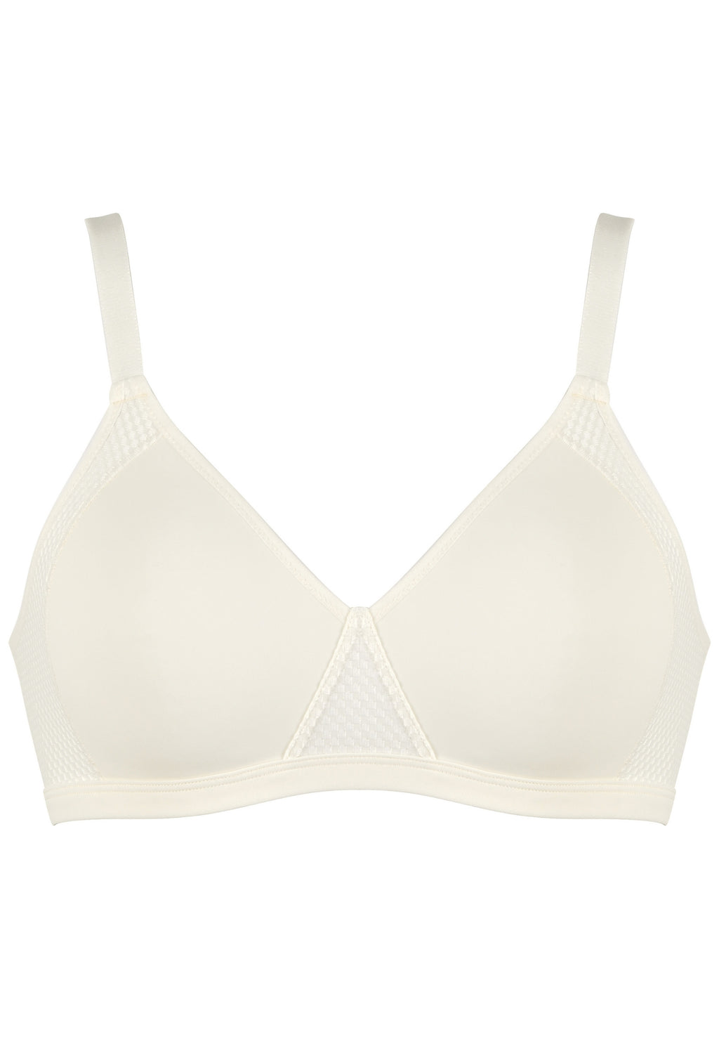 Voorzijde productafbeelding minimizer bh met patroon in de kleur ecru van het merk Naturana