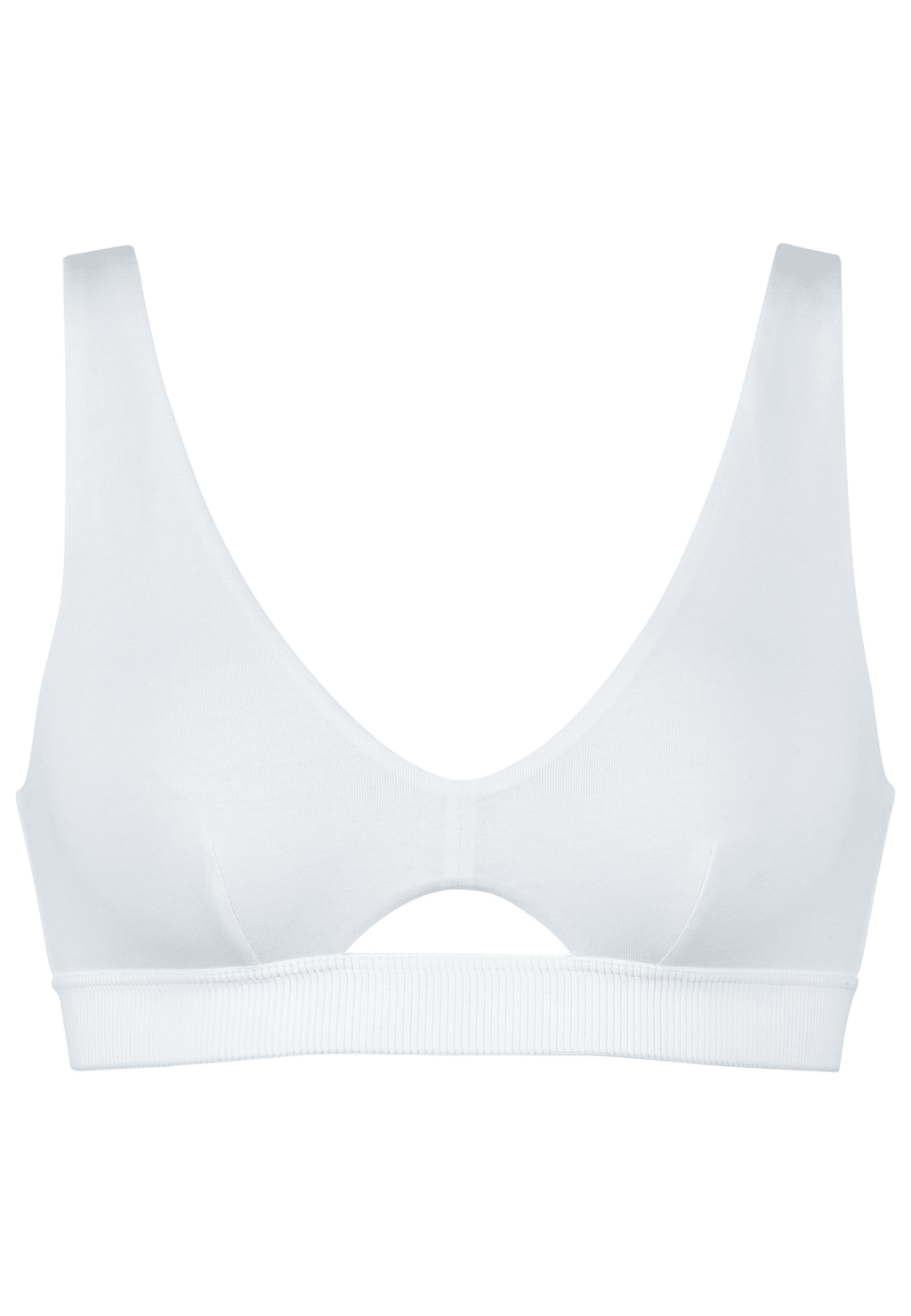 Voorzijde productafbeelding katoenen soft bh in de kleur wit van het merk Naturana