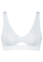 Voorzijde productafbeelding katoenen soft bh in de kleur wit van het merk Naturana