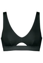 Voorzijde productafbeelding katoenen soft bh in de kleur zwart van het merk Naturana 