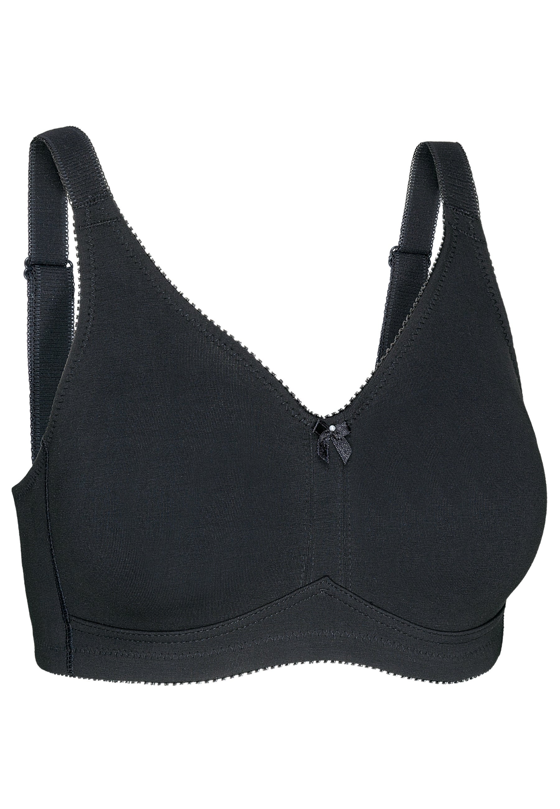 Zijde productafbeelding prothese bh in de kleur zwart van het merk Naturana