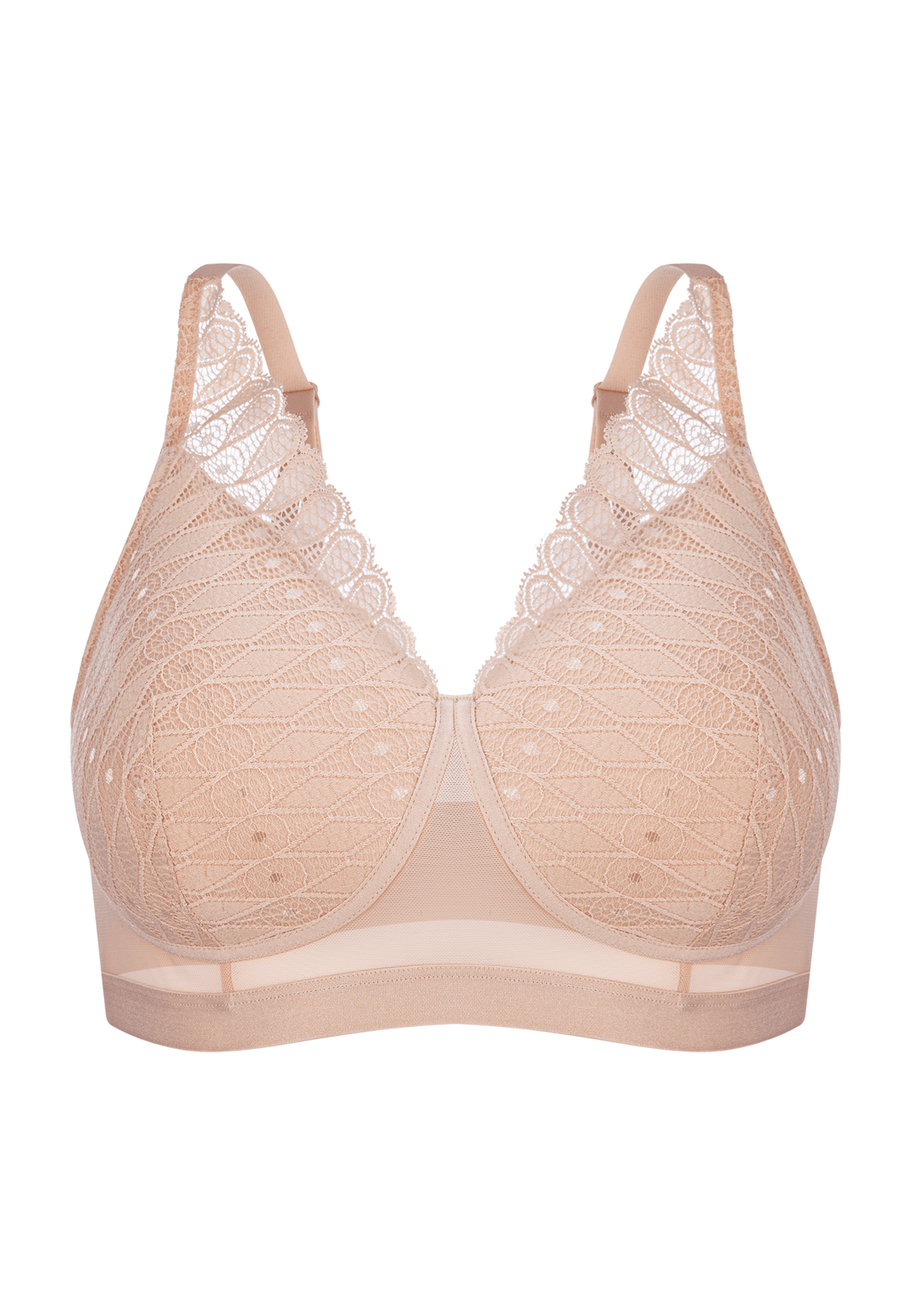 Voorzijde productafbeelding lambada prothese bh in de kleur beige van het merk Megami