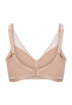 Achterzijde productafbeelding lambada prothese bh in de kleur beige van het merk Megami