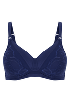 Voorzijde productafbeelding prothese bh in de kleur blue depts van het merk Megami