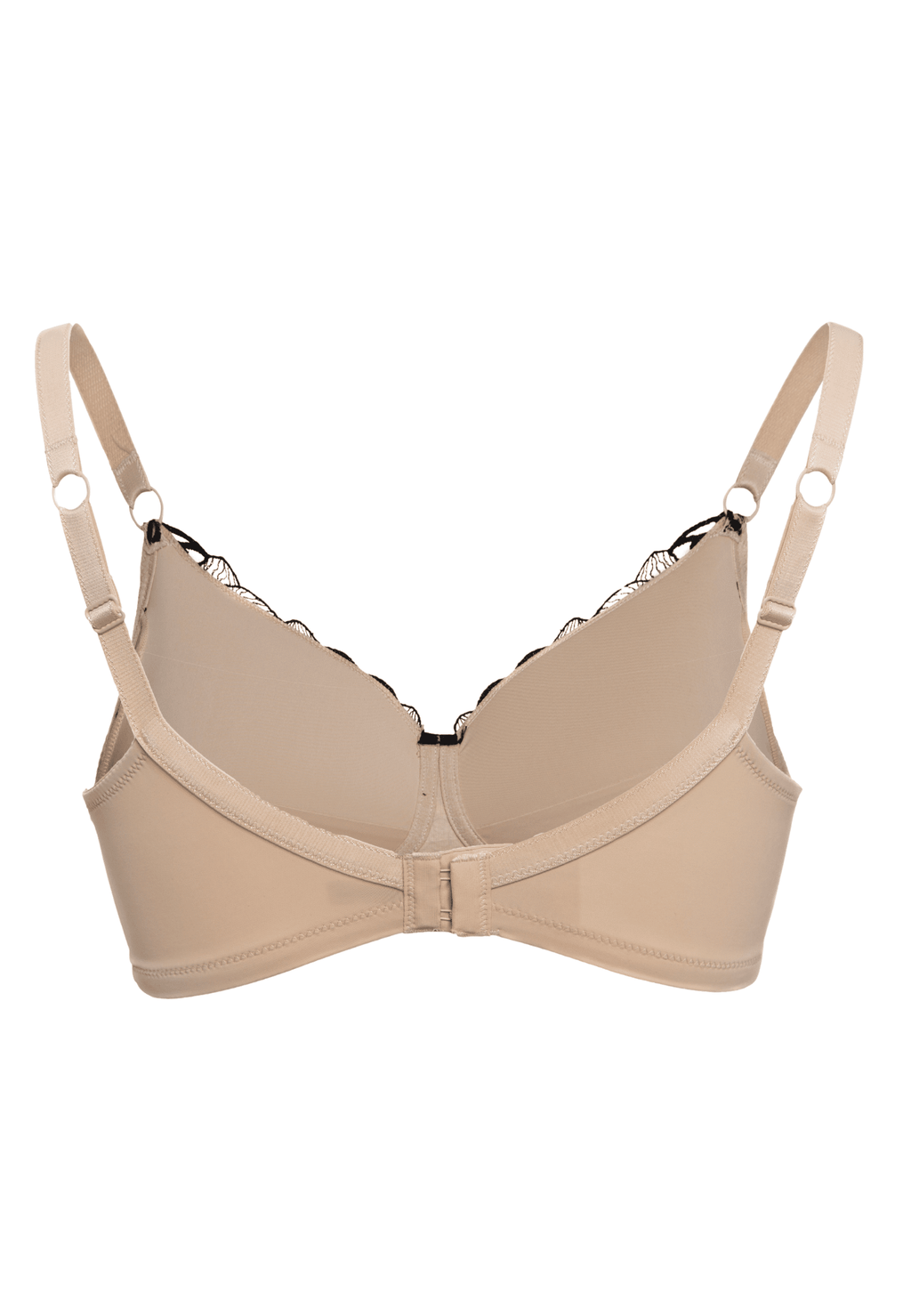 Achterzijde productafbeelding bloom prothese bh in de kleur beige van het merk Megami