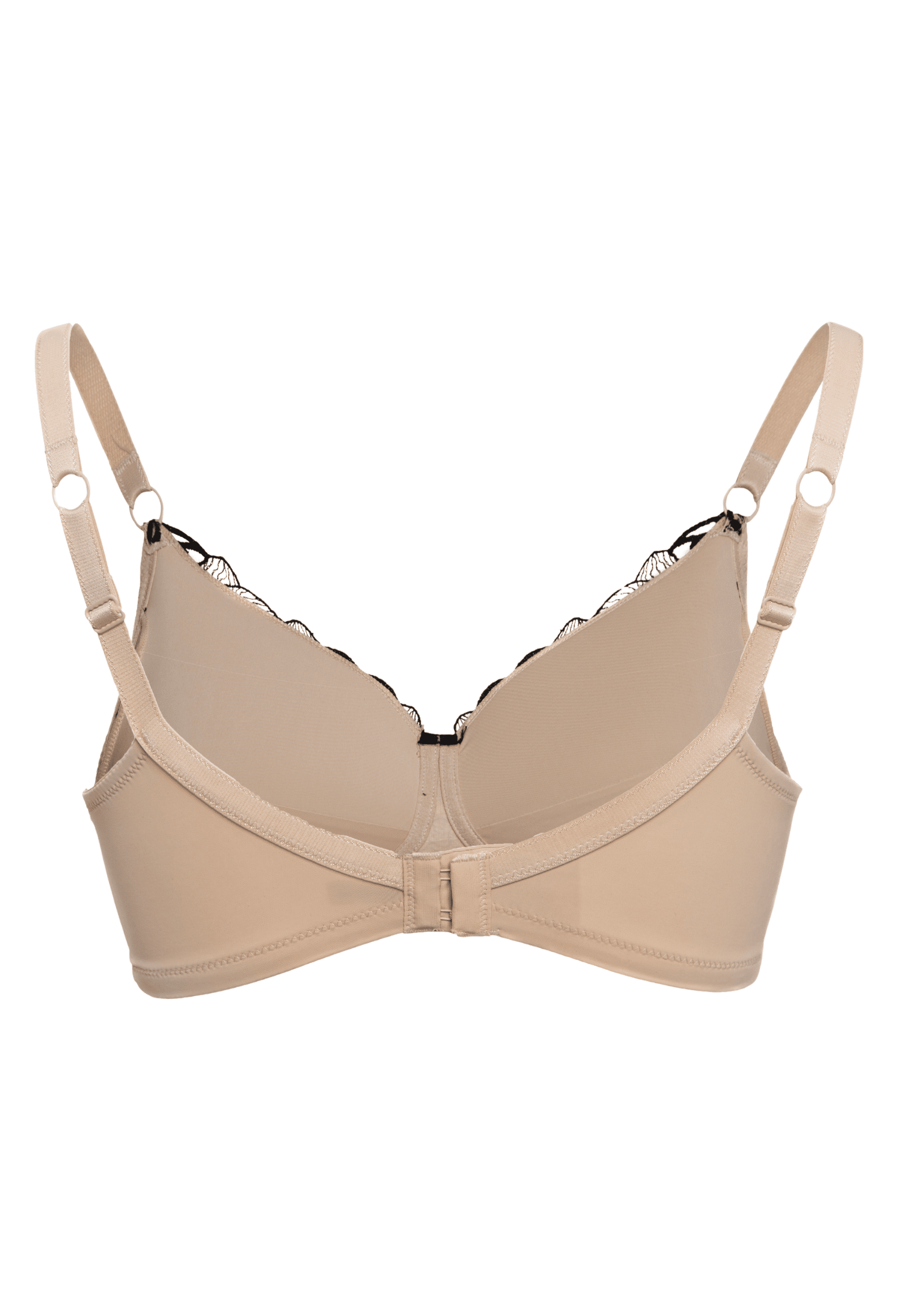 Achterzijde productafbeelding bloom prothese bh in de kleur beige van het merk Megami