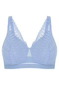 Voorzijde productafbeelding lotus prothese bh in de kleur nikko blue van het merk Megami