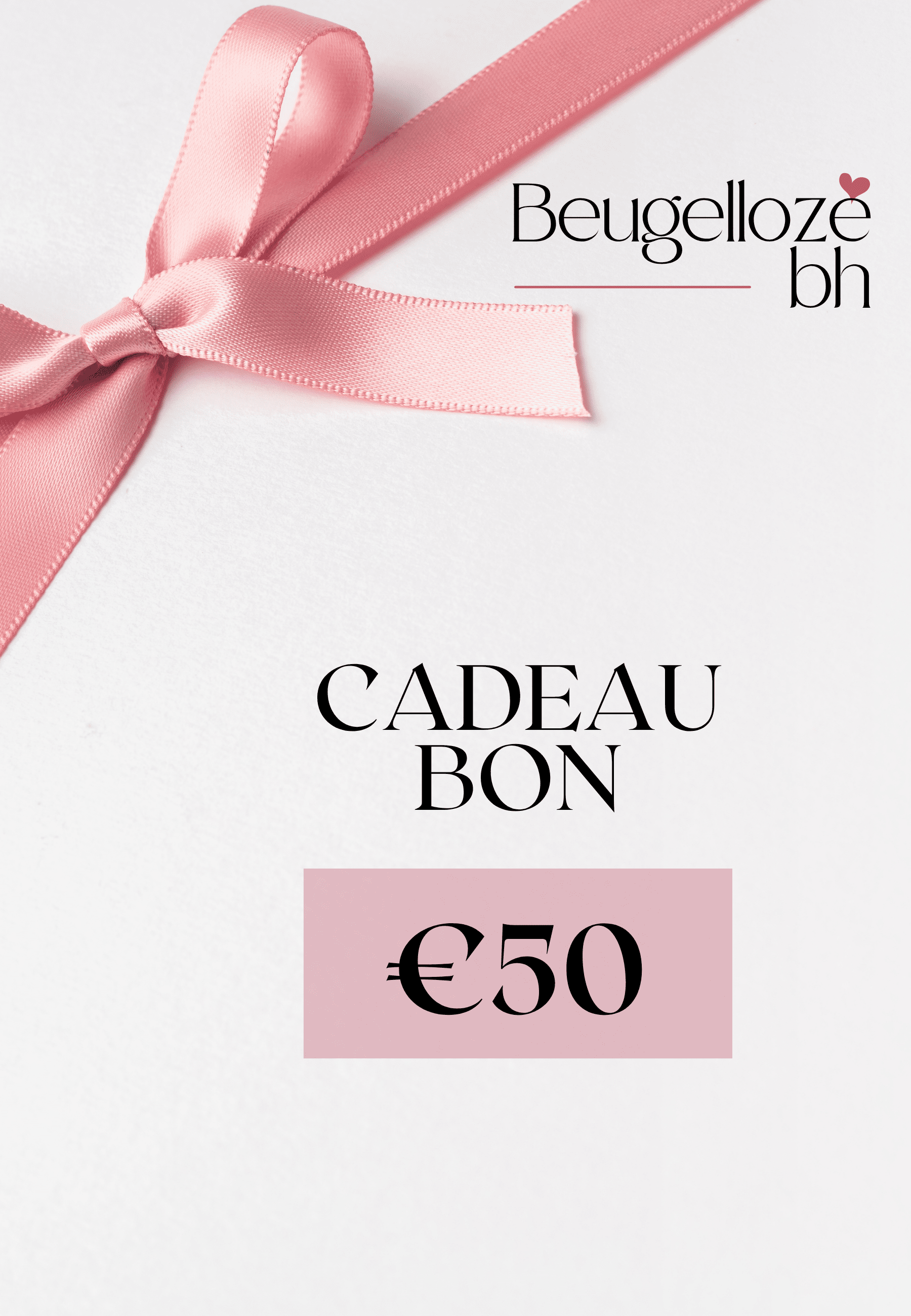 Afbeelding cadeaubon met een bedrag van €50,-